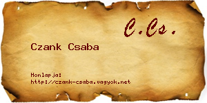 Czank Csaba névjegykártya
