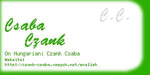 csaba czank business card